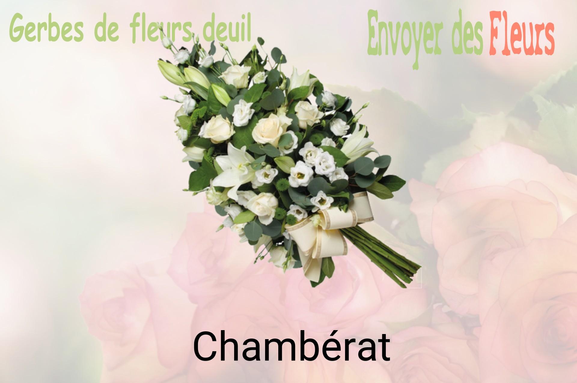 Gerbe de fleurs de deuil livrée à Chambérat